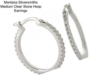 Montana Silversmiths Medium Clear Stone Hoop Earrings