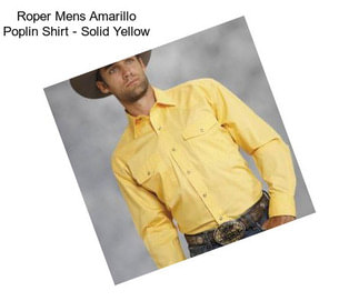 Roper Mens Amarillo Poplin Shirt - Solid Yellow