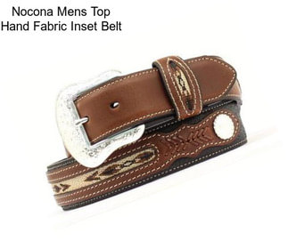 Nocona Mens Top Hand Fabric Inset Belt