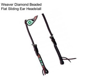 Weaver Diamond Beaded Flat Sliding Ear Headstall