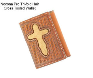 Nocona Pro Tri-fold Hair Cross Tooled Wallet