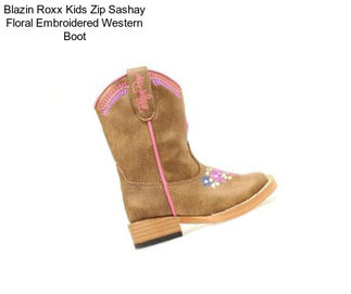 Blazin Roxx Kids Zip Sashay Floral Embroidered Western Boot