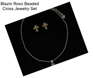 Blazin Roxx Beaded Cross Jewelry Set