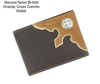 Nocona Nylon Bi-fold Overlay Cross Concho Wallet