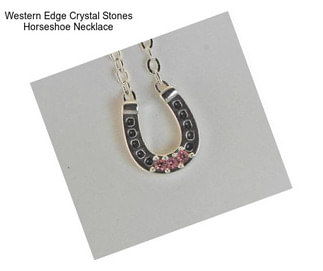 Western Edge Crystal Stones Horseshoe Necklace