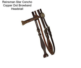 Reinsman Star Concho Copper Dot Browband Headstall