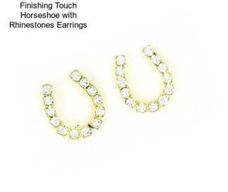 Finishing Touch Horseshoe with Rhinestones Earrings