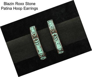 Blazin Roxx Stone Patina Hoop Earrings