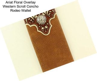 Ariat Floral Overlay Western Scroll Concho Rodeo Wallet