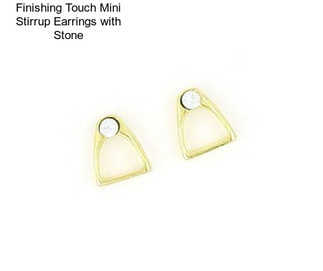 Finishing Touch Mini Stirrup Earrings with Stone