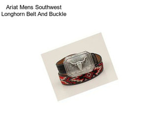 Ariat Mens Southwest Longhorn Belt And Buckle