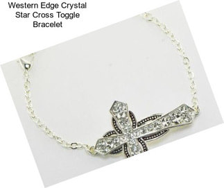 Western Edge Crystal Star Cross Toggle Bracelet