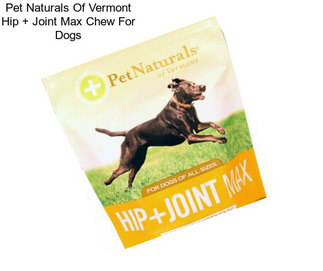 Pet Naturals Of Vermont Hip + Joint Max Chew For Dogs