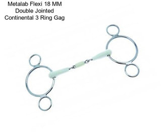 Metalab Flexi 18 MM Double Jointed Continental 3 Ring Gag