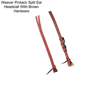 Weaver Protack Split Ear Headstall With Brown Hardware