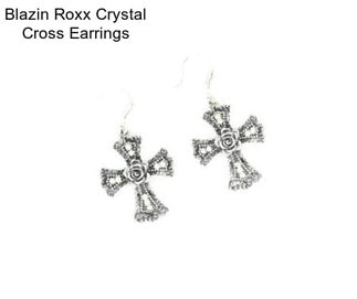 Blazin Roxx Crystal Cross Earrings