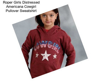 Roper Girls Distressed Americana Cowgirl Pullover Sweatshirt