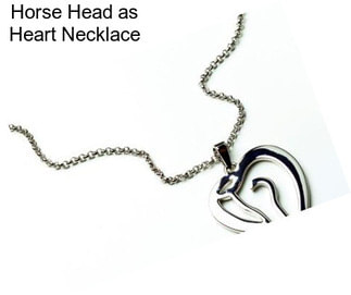 Horse Head as Heart Necklace