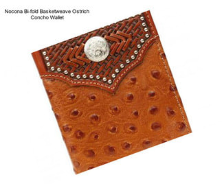 Nocona Bi-fold Basketweave Ostrich Concho Wallet