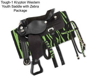 Tough-1 Krypton Western Youth Saddle with Zebra Package