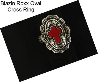 Blazin Roxx Oval Cross Ring