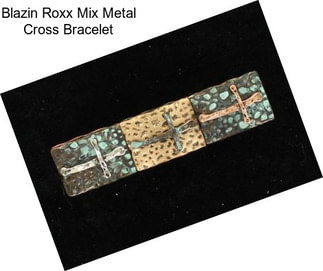 Blazin Roxx Mix Metal Cross Bracelet