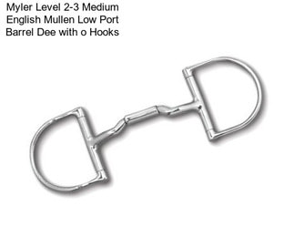 Myler Level 2-3 Medium English Mullen Low Port Barrel Dee with o Hooks