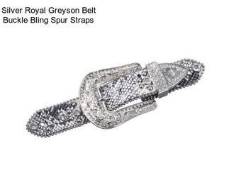 Silver Royal Greyson Belt Buckle Bling Spur Straps