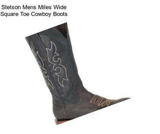 Stetson Mens Miles Wide Square Toe Cowboy Boots