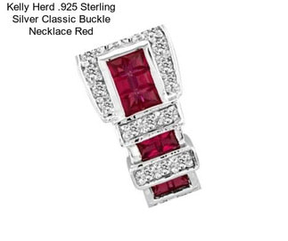 Kelly Herd .925 Sterling Silver Classic Buckle Necklace Red