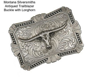 Montana Silversmiths Antiqued Trailblazer Buckle with Longhorn