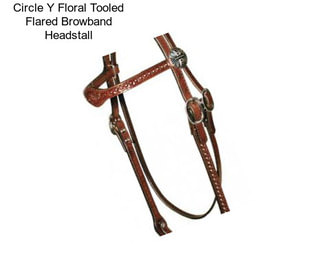 Circle Y Floral Tooled Flared Browband Headstall