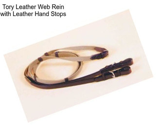 Tory Leather Web Rein with Leather Hand Stops