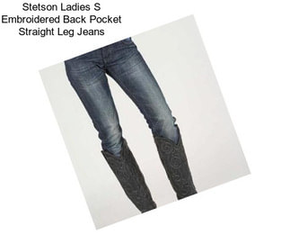 Stetson Ladies S Embroidered Back Pocket Straight Leg Jeans