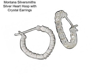 Montana Silversmiths Silver Heart Hoop with Crystal Earrings