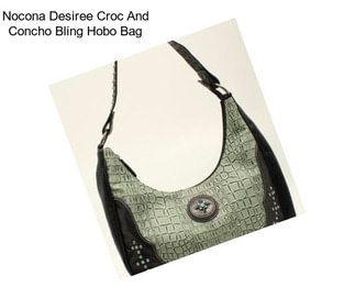 Nocona Desiree Croc And Concho Bling Hobo Bag