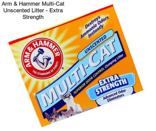 Arm & Hammer Multi-Cat Unscented Litter - Extra Strength