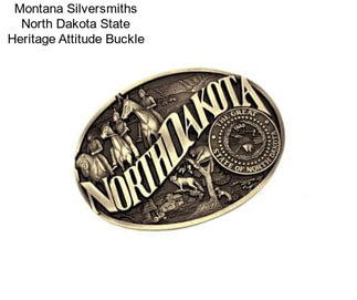 Montana Silversmiths North Dakota State Heritage Attitude Buckle