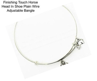 Finishing Touch Horse Head In Shoe Plain Wire Adjustable Bangle