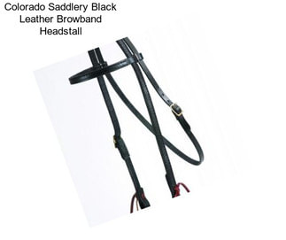 Colorado Saddlery Black Leather Browband Headstall