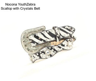 Nocona YouthZebra Scallop with Crystals Belt