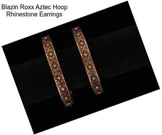 Blazin Roxx Aztec Hoop Rhinestone Earrings