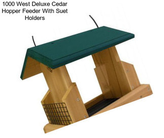 1000 West Deluxe Cedar Hopper Feeder With Suet Holders