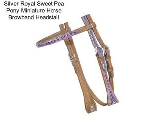 Silver Royal Sweet Pea Pony Miniature Horse Browband Headstall