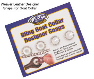 Weaver Leather Designer Snaps For Goat Collar
