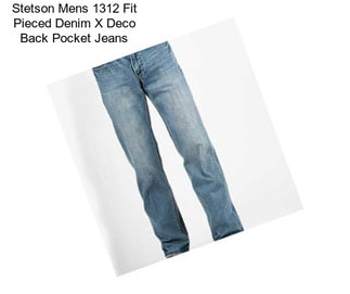 Stetson Mens 1312 Fit Pieced Denim X Deco Back Pocket Jeans