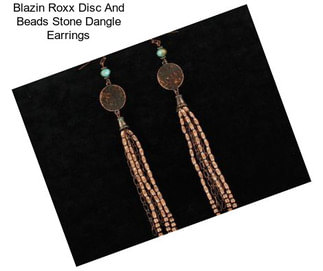 Blazin Roxx Disc And Beads Stone Dangle Earrings