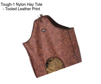 Tough-1 Nylon Hay Tote - Tooled Leather Print