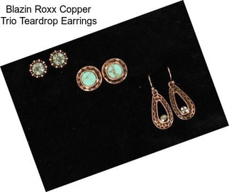 Blazin Roxx Copper Trio Teardrop Earrings