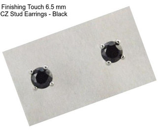 Finishing Touch 6.5 mm CZ Stud Earrings - Black